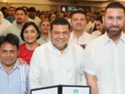 Javier May recibe constancia como candidato del PVEM a la gubernatura de Tabasco