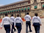 Policías de Campeche llevan a Palacio Nacional represión de Layda Sansores