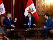 Se reúne Alejandro Moreno con el presidente del Congreso de Perú, José Enrique Jerí